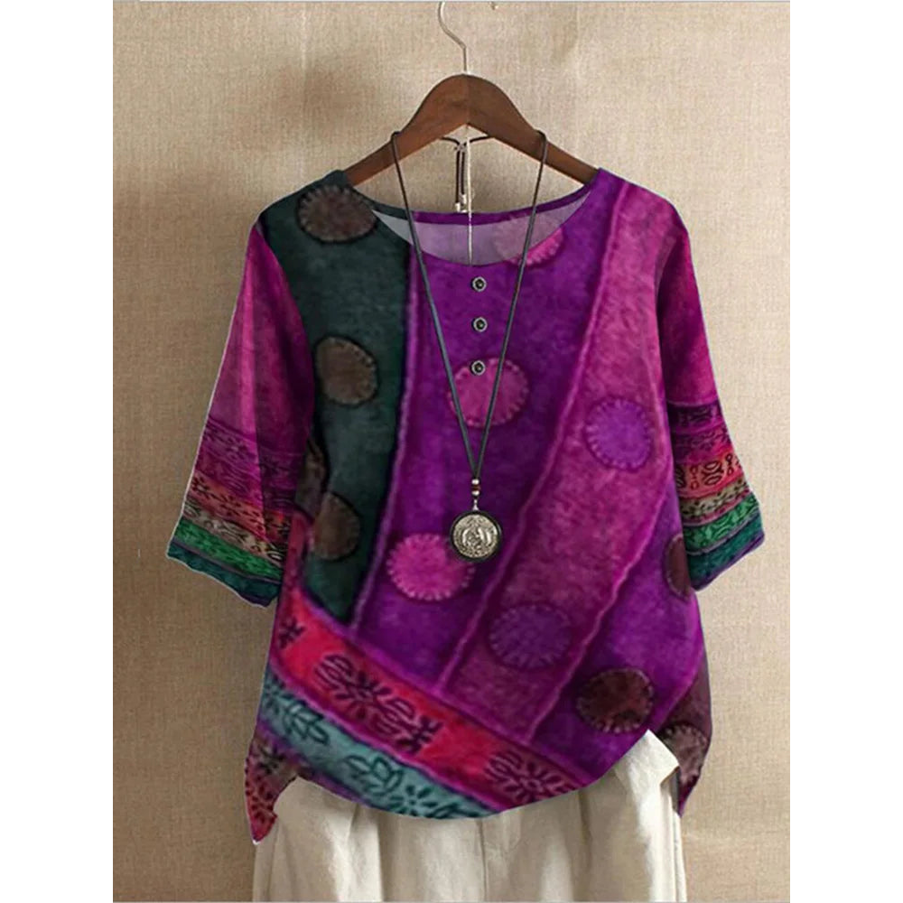 Valarie — Blusa Boêmia Colorida