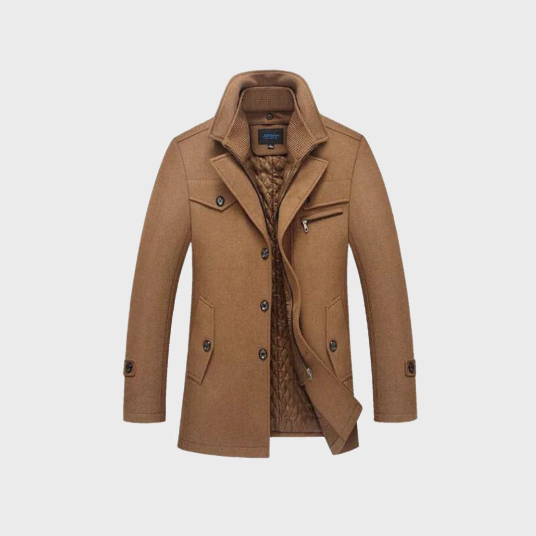 Andrzej — Casaco clássico de lã tipo peacoat