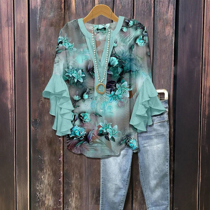 Camicia™ — Linda blusa floral para primavera e o verão