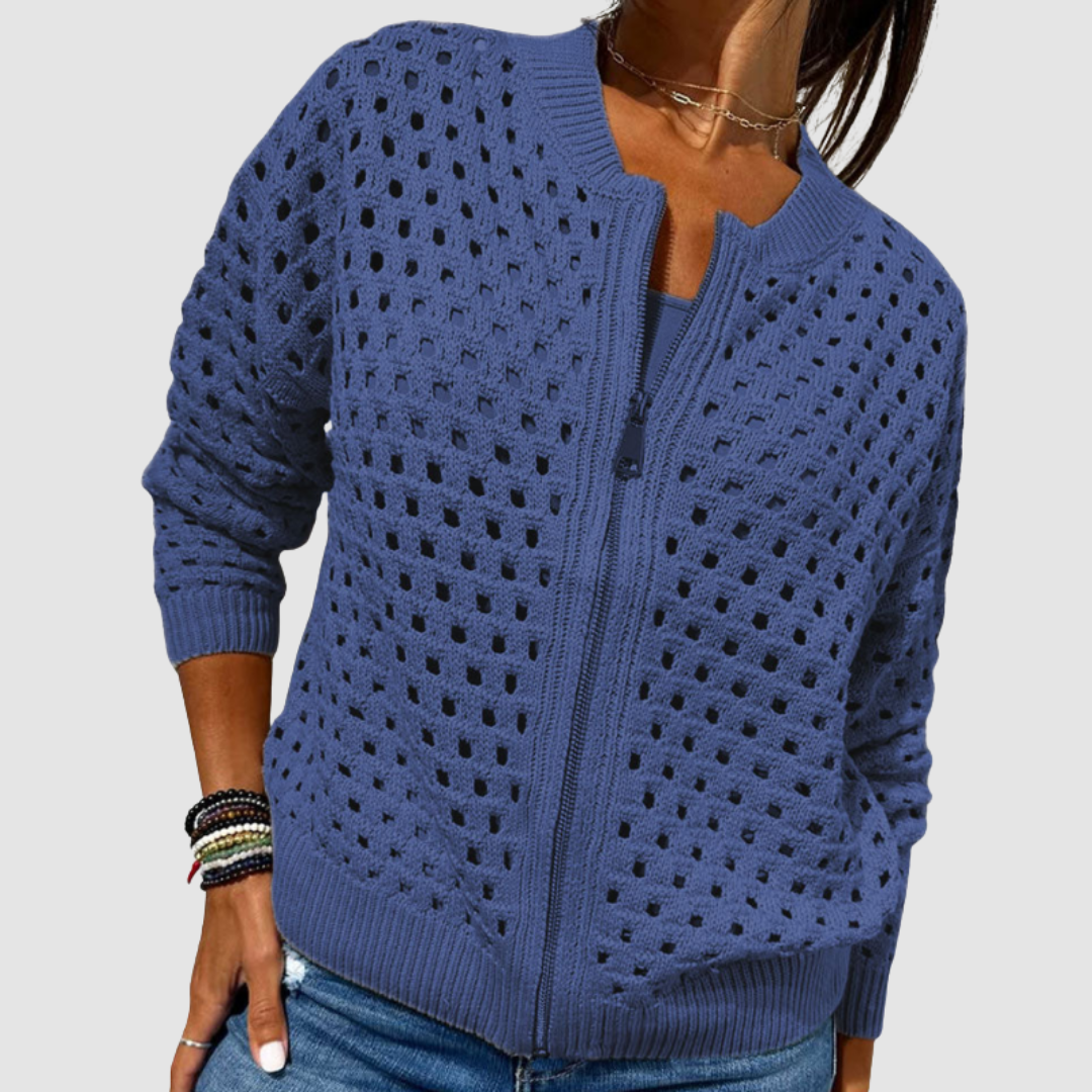 Desiré | Cardigan de malha com fecho de correr