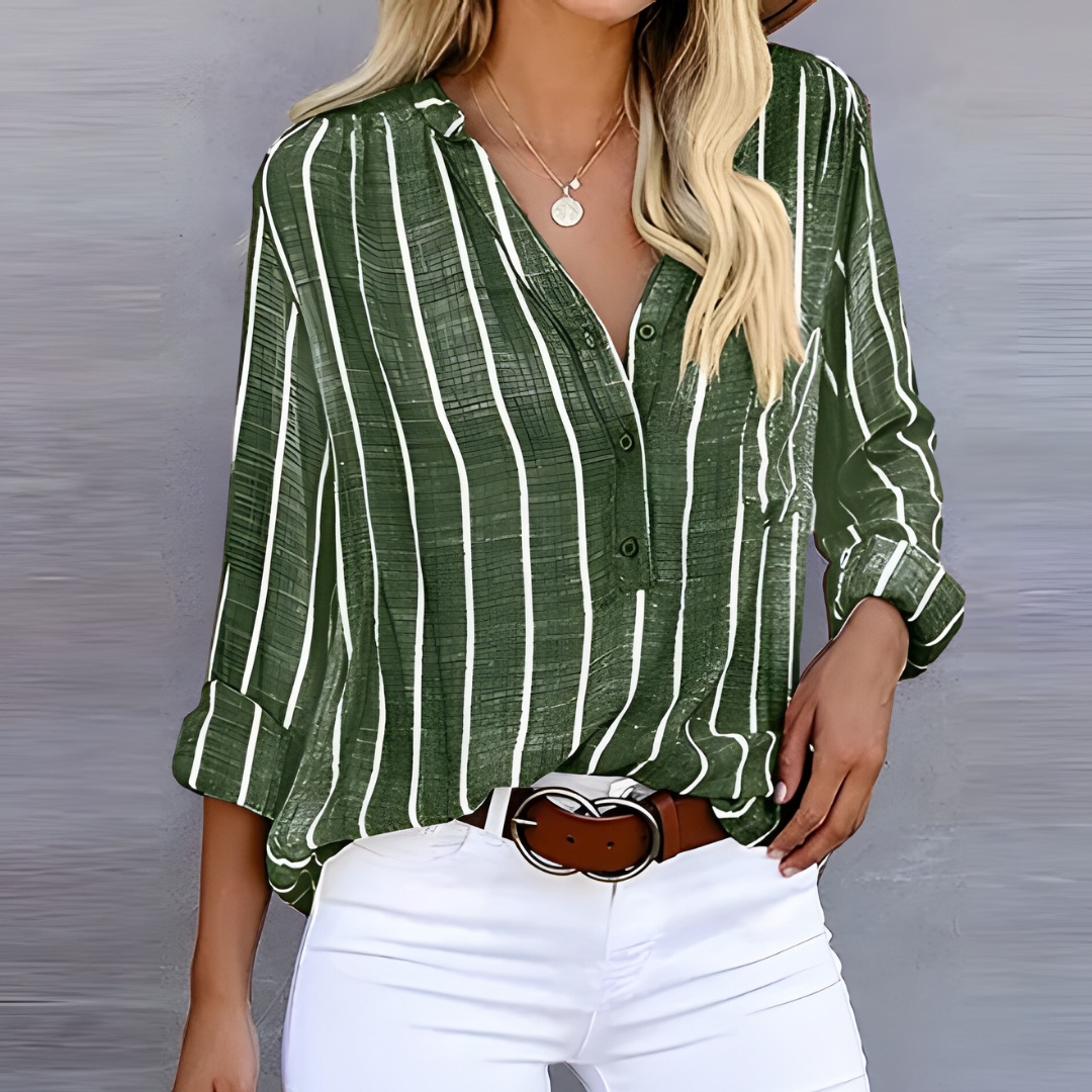 Jantien — Blusa Feminina às Riscas Moderna