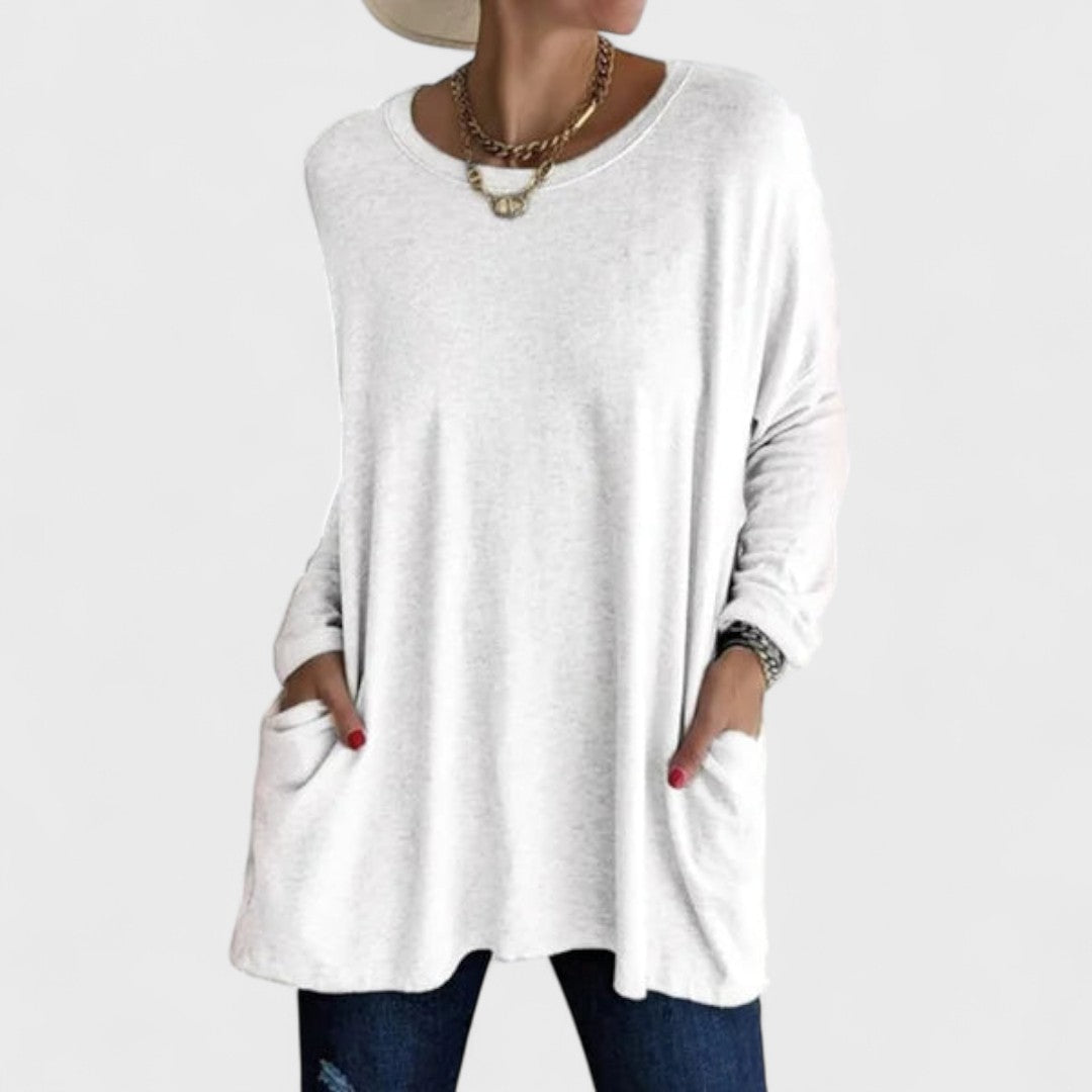 Moira — Blusa manga comprida relaxada