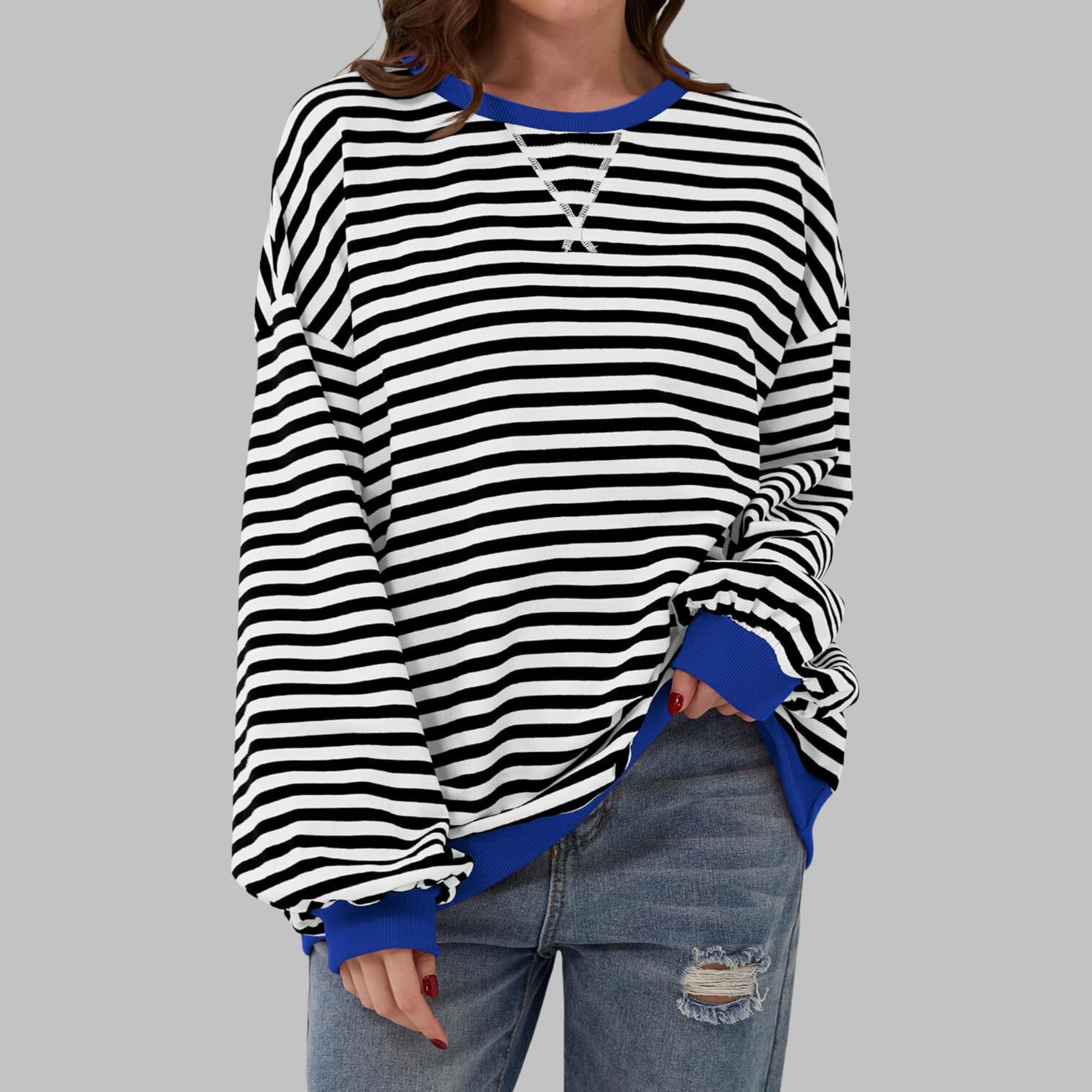 Malin | Camisola às riscas de corte descontraído
