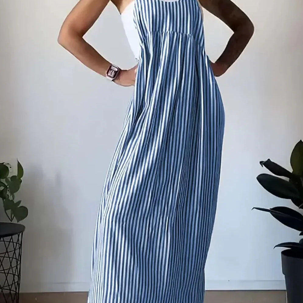 Camille | Macacão casual às riscas