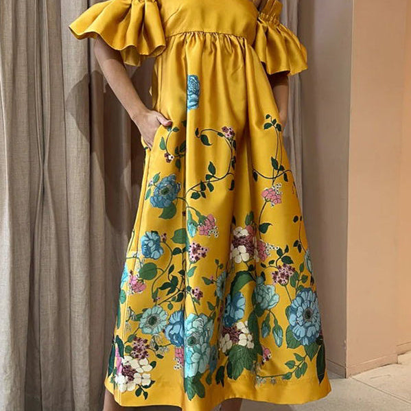Arielle | Vestido elegante com mangas exclusivas e bolsos práticos
