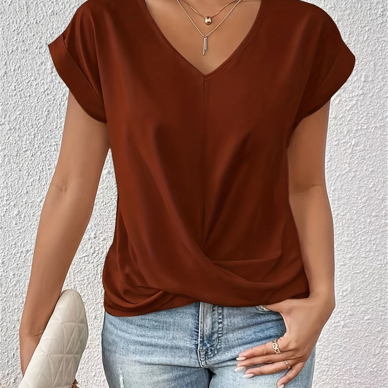 Eloise™ — T-shirt casual com decote em coração