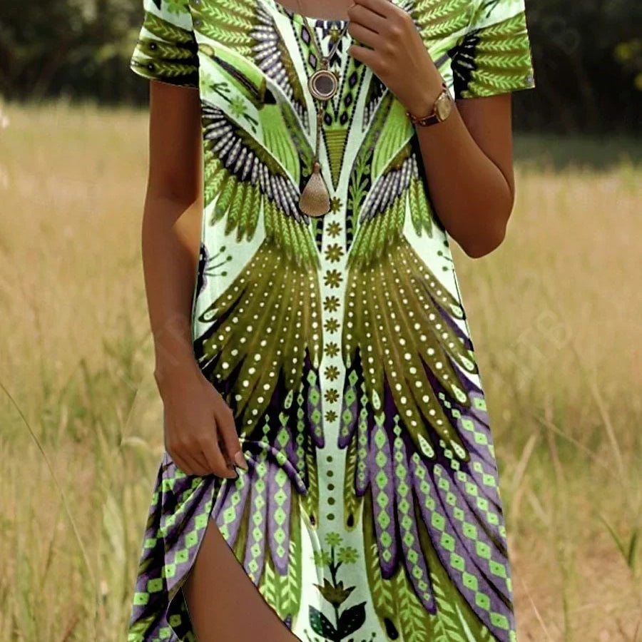 Linnea – Vestido curto estampado da moda