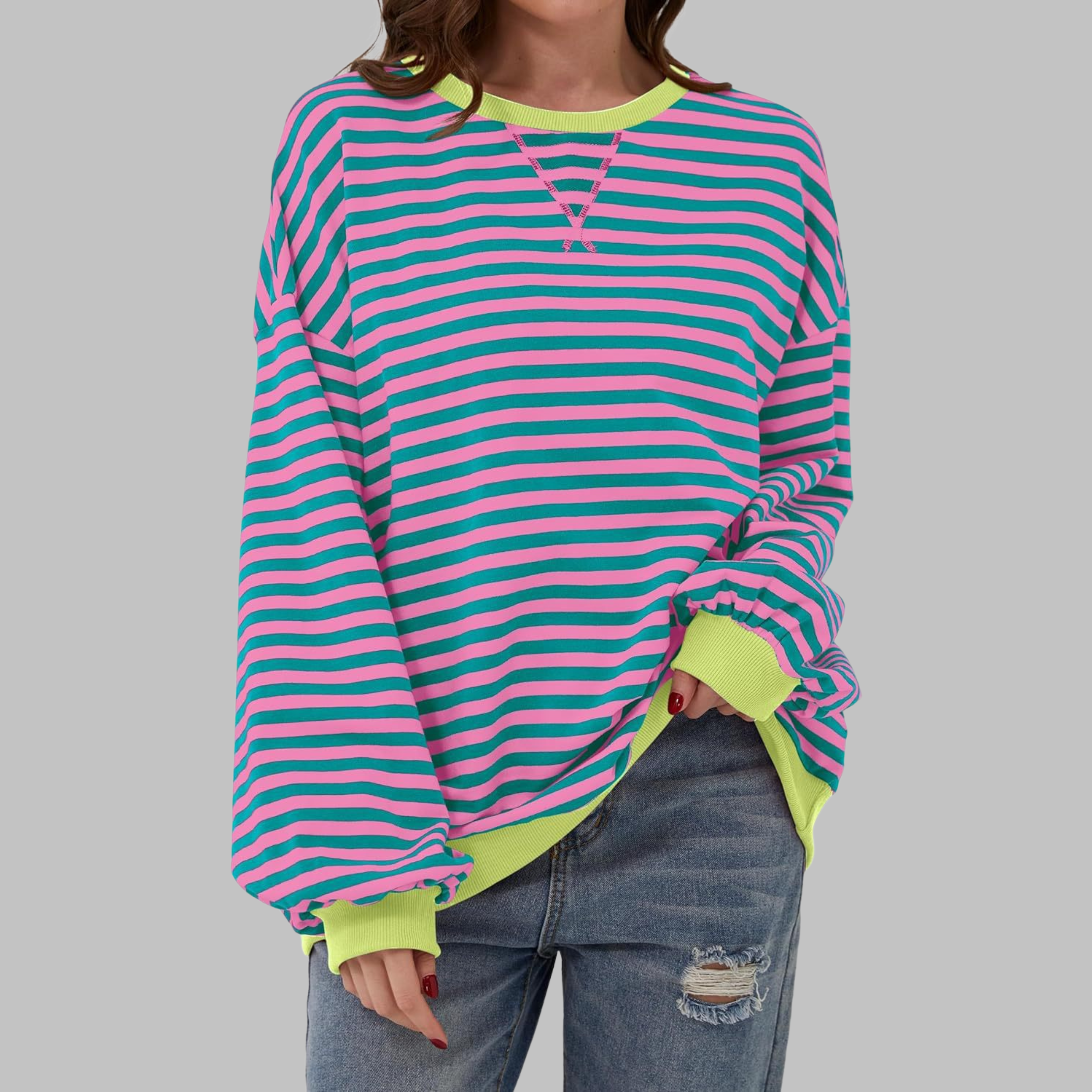 Malin | Camisola às riscas de corte descontraído