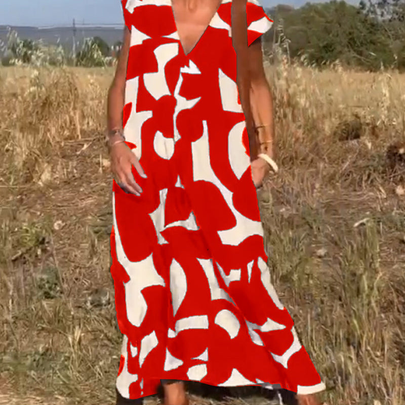 Ellen | Vestido estampado com decote em V para Mulher