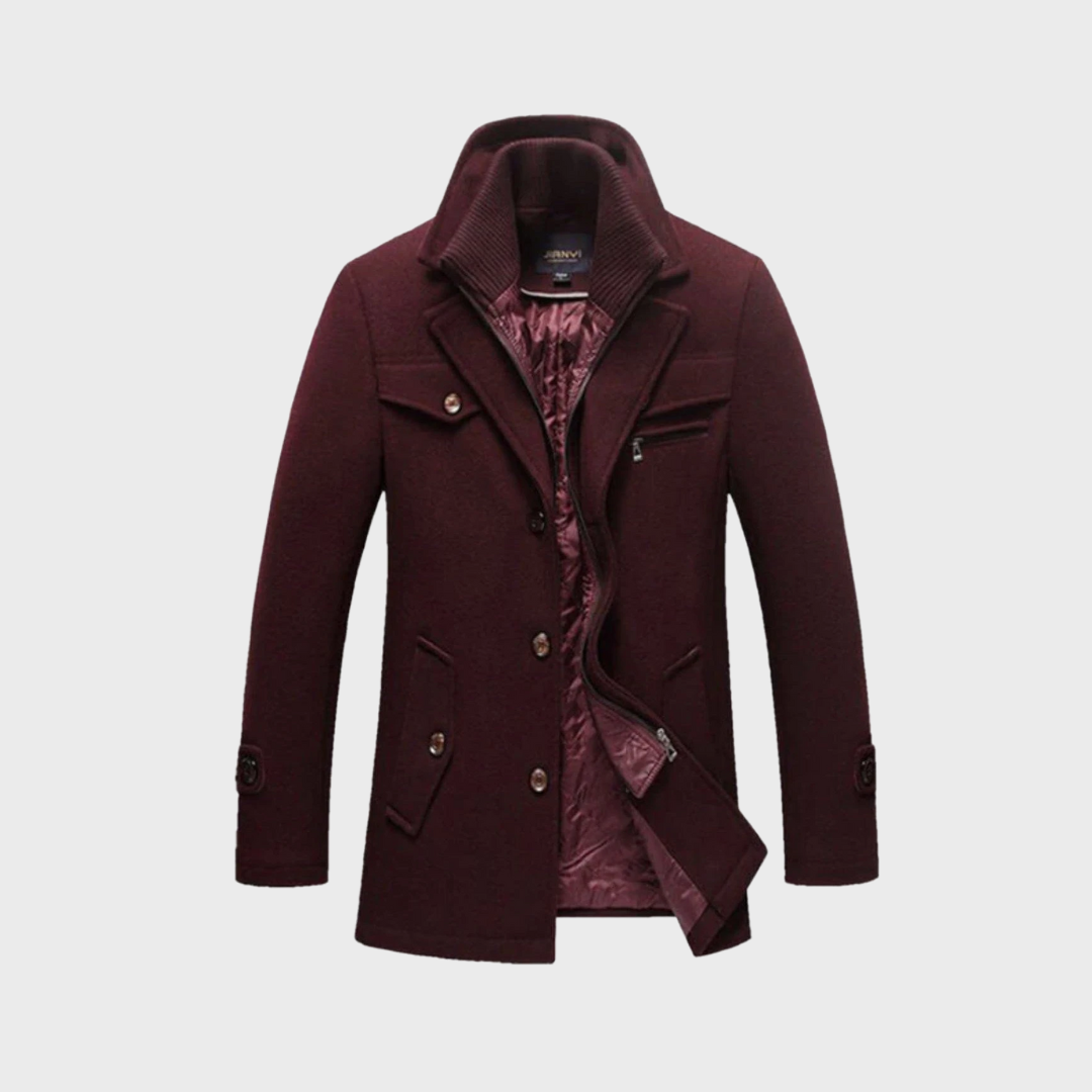 Andrzej — Casaco clássico de lã tipo peacoat
