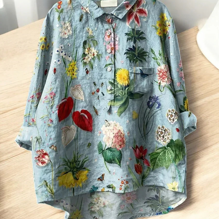 Ilse — Blusa Floral Clássica