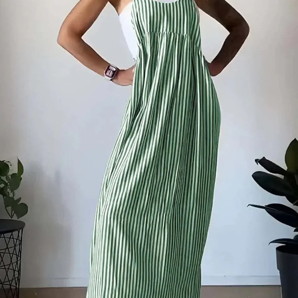Camille | Macacão casual às riscas