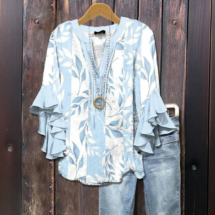 Pastello™ — Linda blusa floral para primavera e o verão