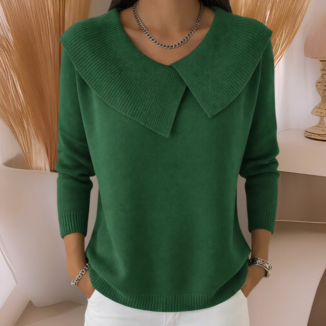 Jennifer™ — Camisola de Malha com Gola Suave
