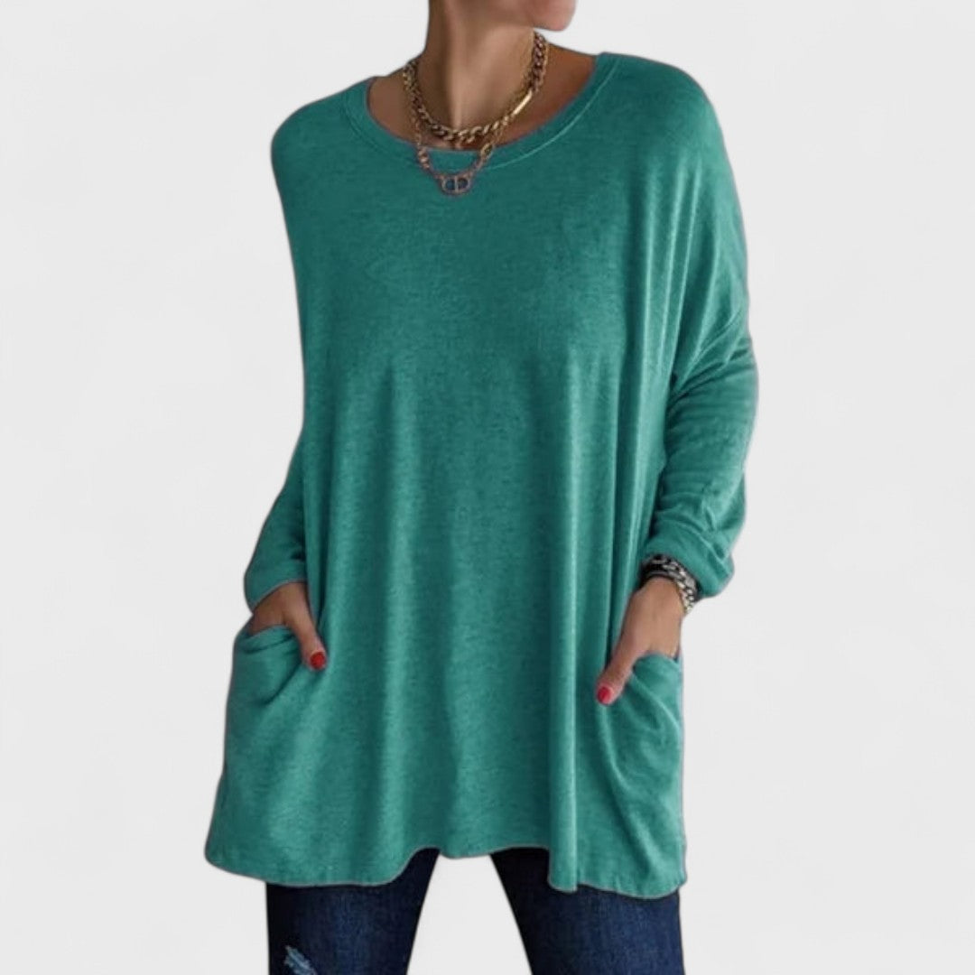 Moira — Blusa manga comprida relaxada