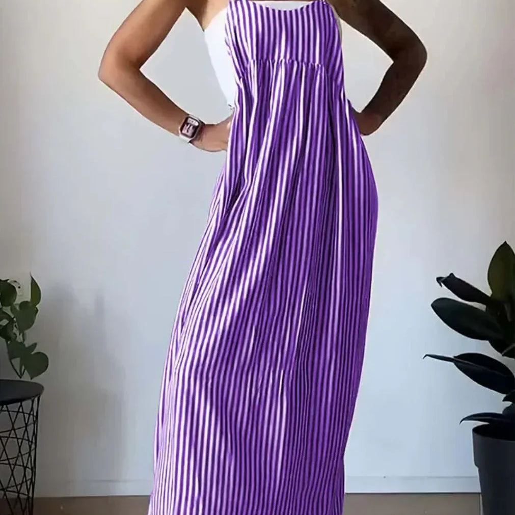 Camille | Macacão casual às riscas