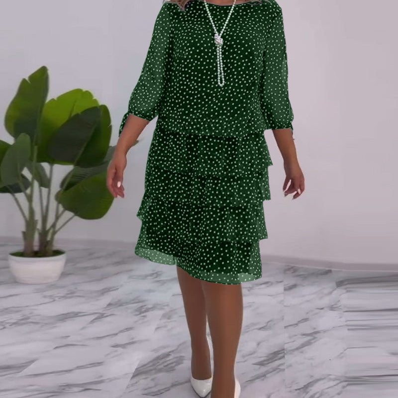 Auterelle | Vestido elegante com bolinhas