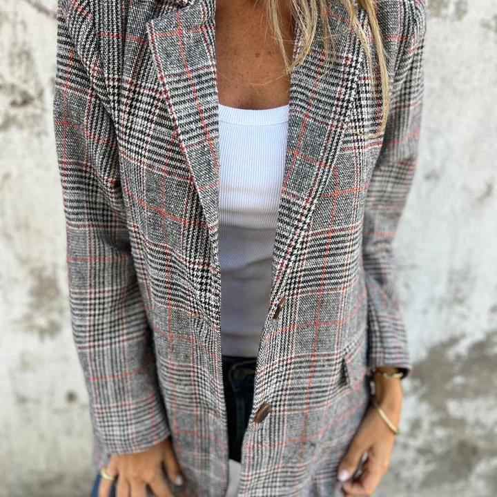 Alicja — Blazer elegante a quadrados