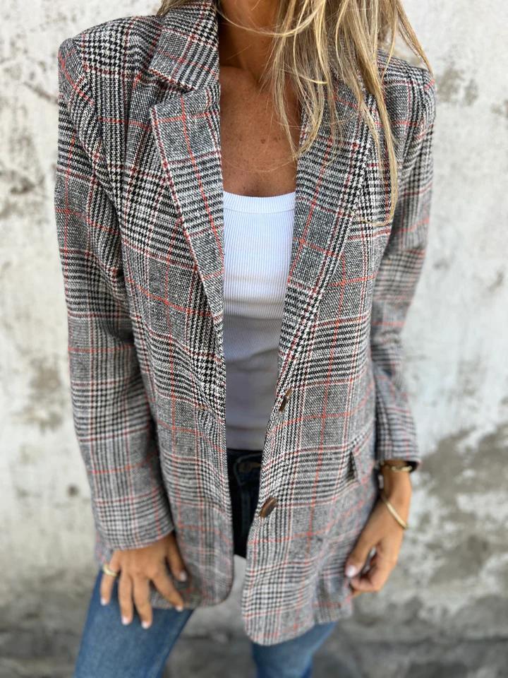Alicja — Blazer elegante a quadrados