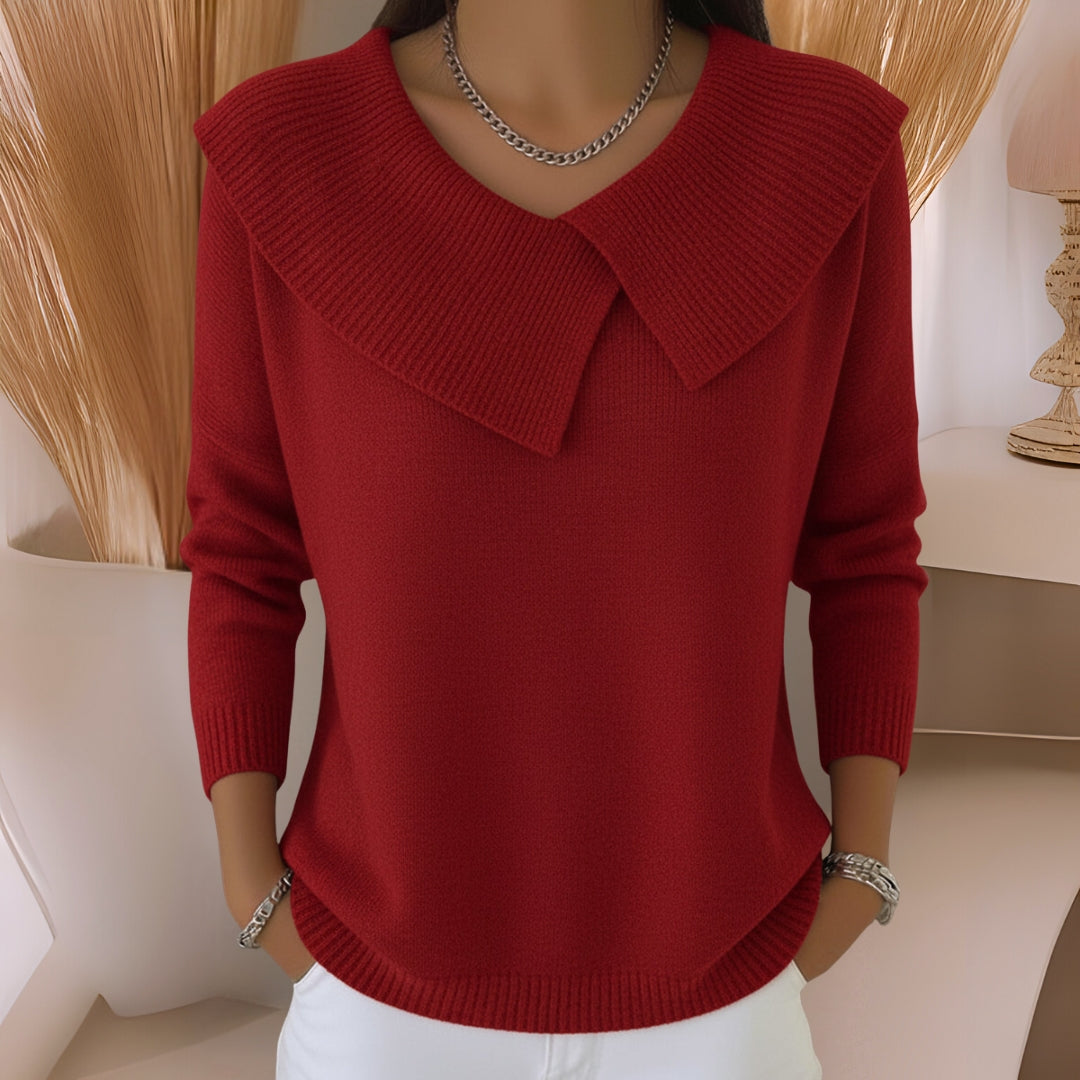 Jennifer™ — Camisola de Malha com Gola Suave