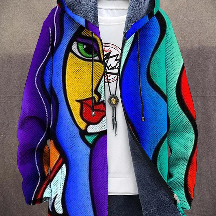 Flavia – Cardigan Artístico com Capuz