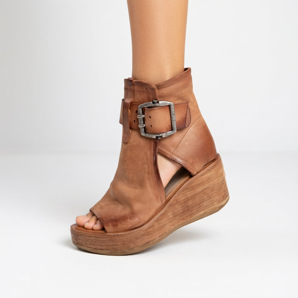 Orélisse - Botins compensados abertos estilo moderno para Mulher