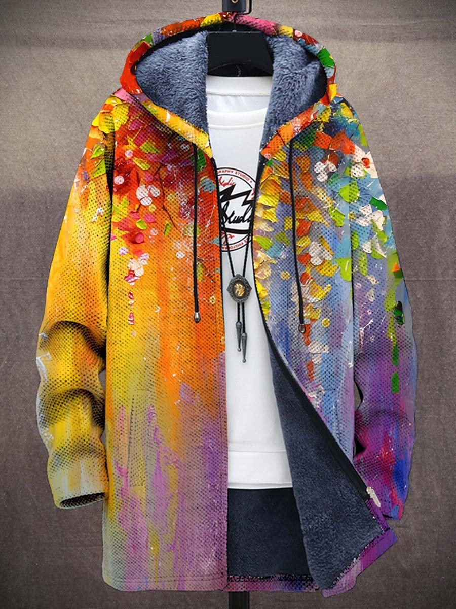 Delia – Cardigan Artístico com Capuz