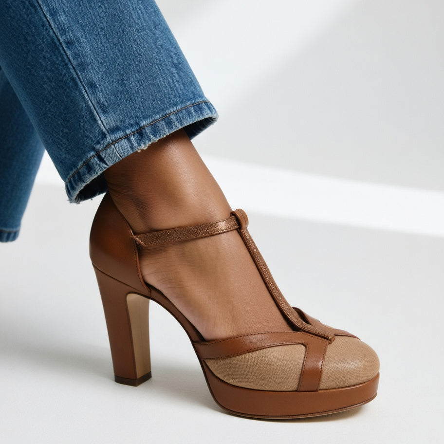Maëlyne — Sapatos de salto retro elegância com suporte ergonómicoa para Mulher