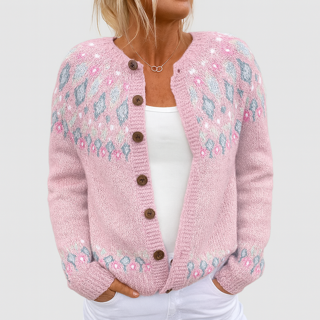 Elva | Cardigan de malha solta com padrão