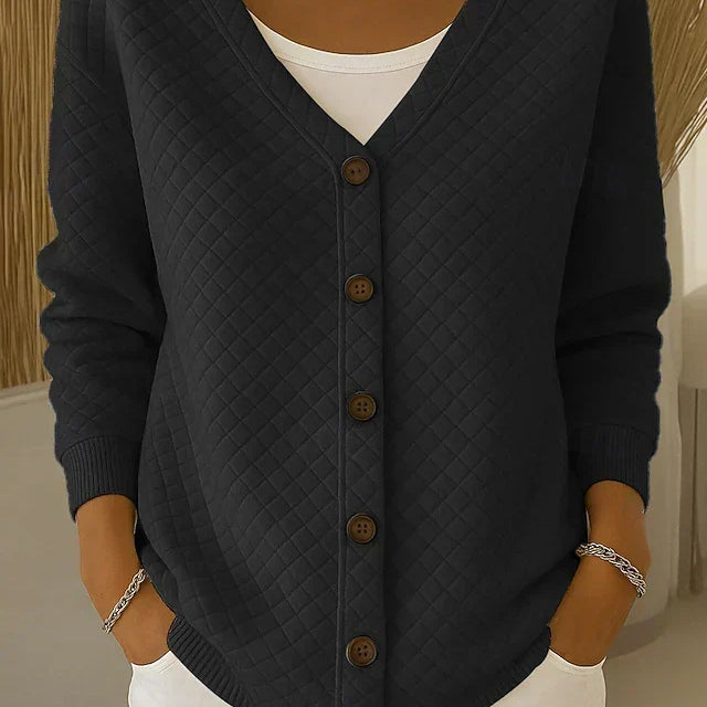 Leonor | Cardigan de Malha Acolchoado com Botões