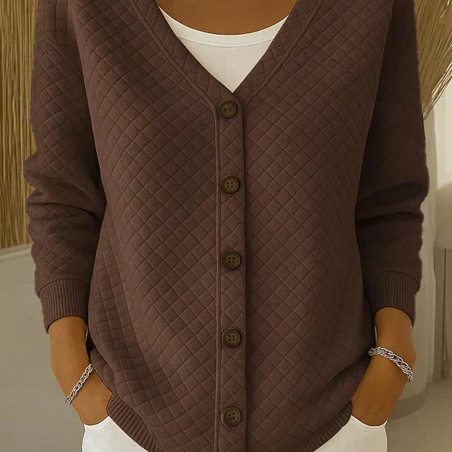 Leonor | Cardigan de Malha Acolchoado com Botões