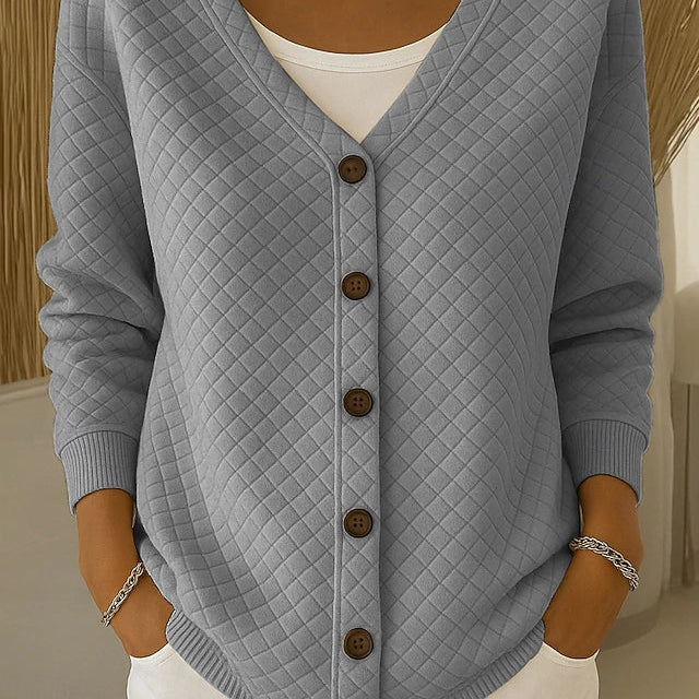 Leonor | Cardigan de Malha Acolchoado com Botões