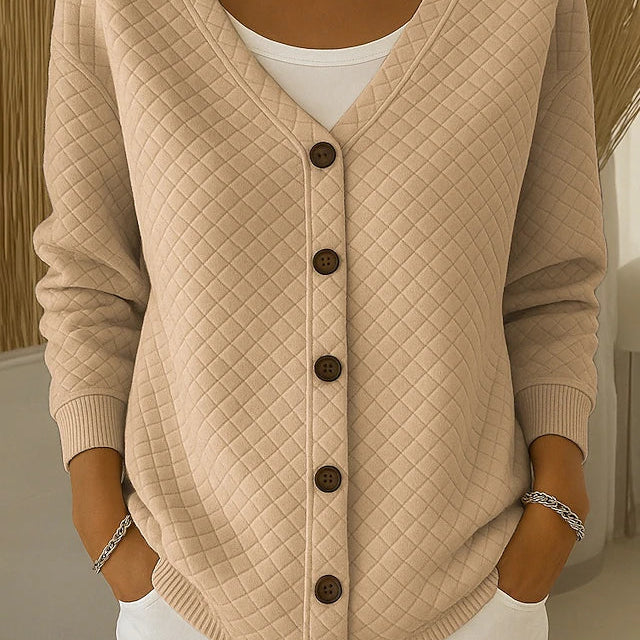 Leonor | Cardigan de Malha Acolchoado com Botões