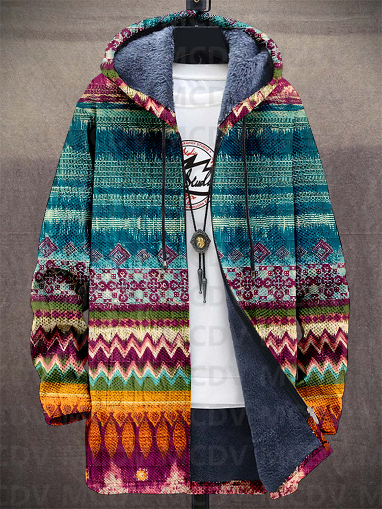 Talia – Cardigan Artístico com Capuz