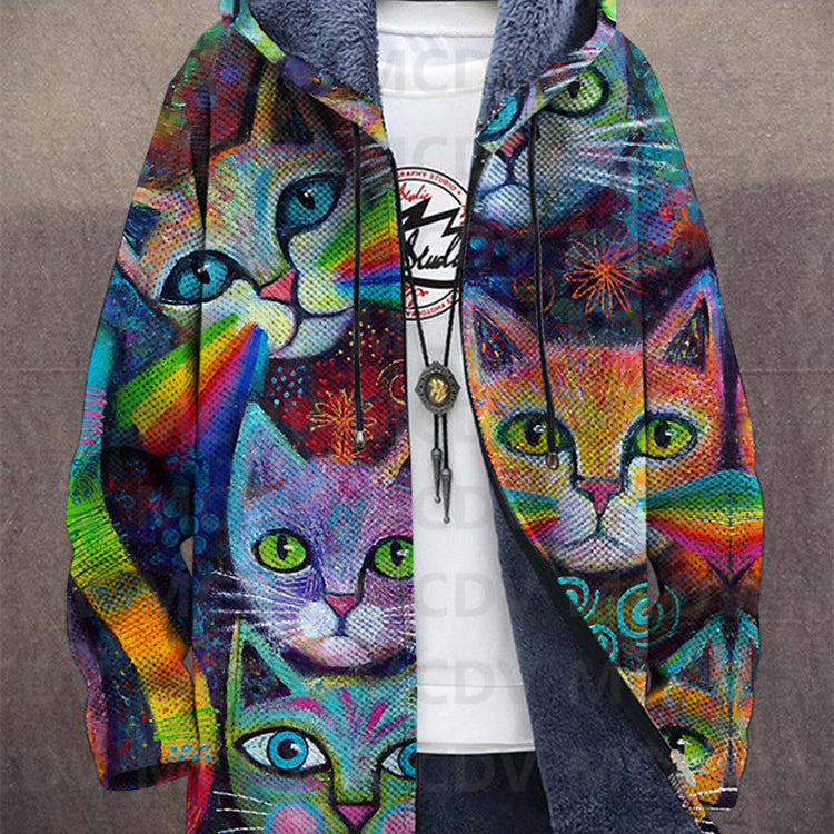 Sofia – Cardigan Artístico com Capuz