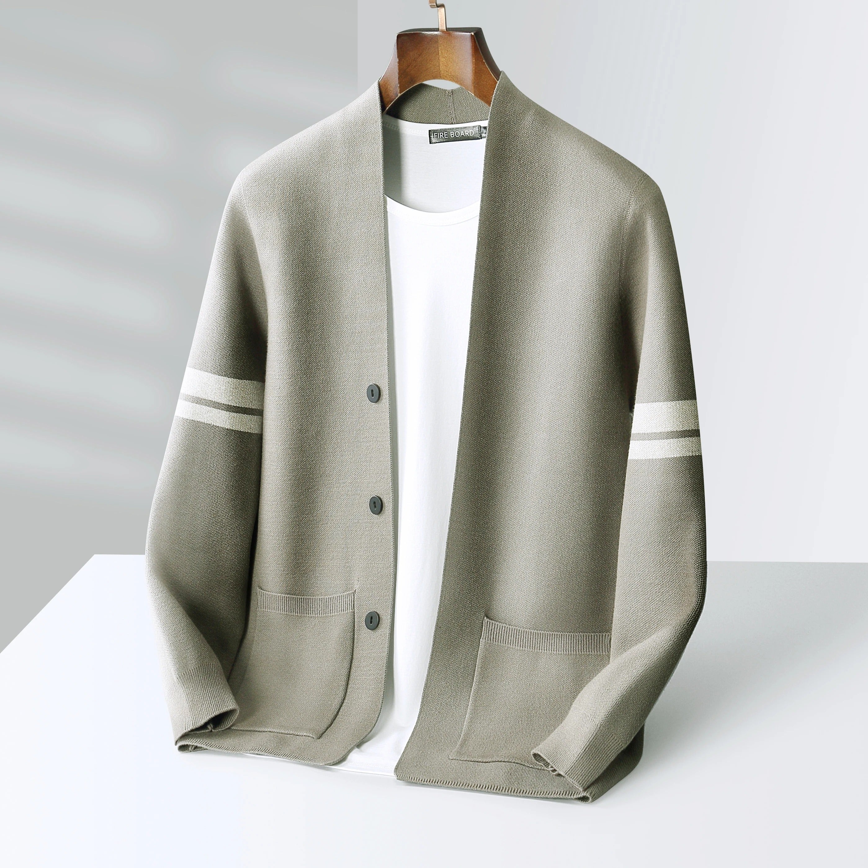 David | Cardigan casual de homem com botões
