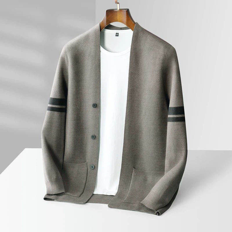 David | Cardigan casual de homem com botões