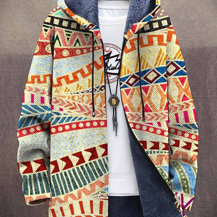 Noemi – Cardigan Artístico com Capuz