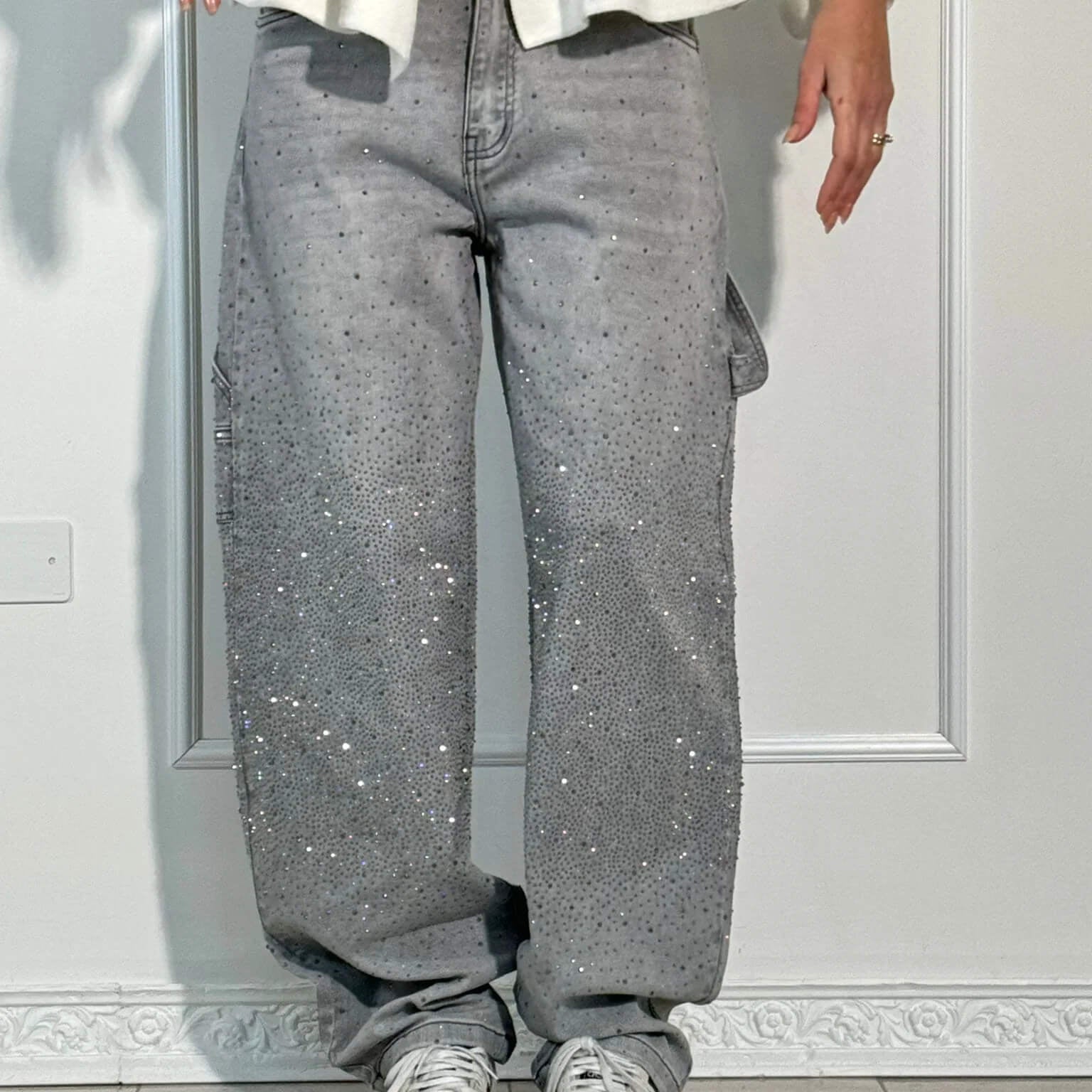 Jeans brilhantes, casuais e confortáveis