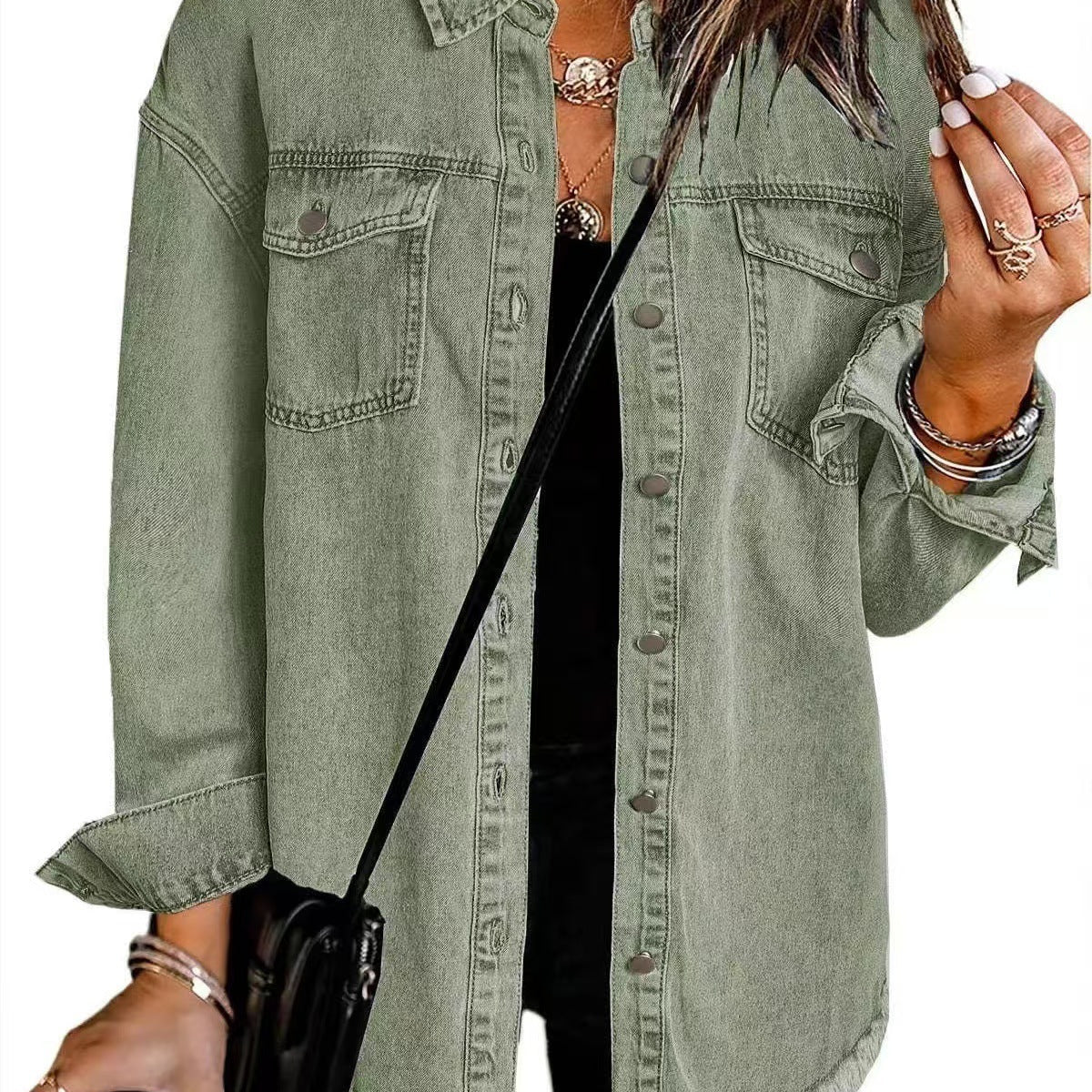 Stefania™ | Casaco jeans atemporal