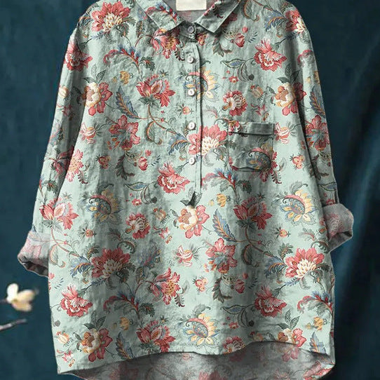 Elise™ — Blusa Floral Clássica