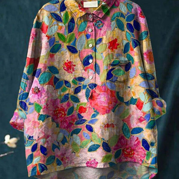 Nelly — Blusa Floral Clássica