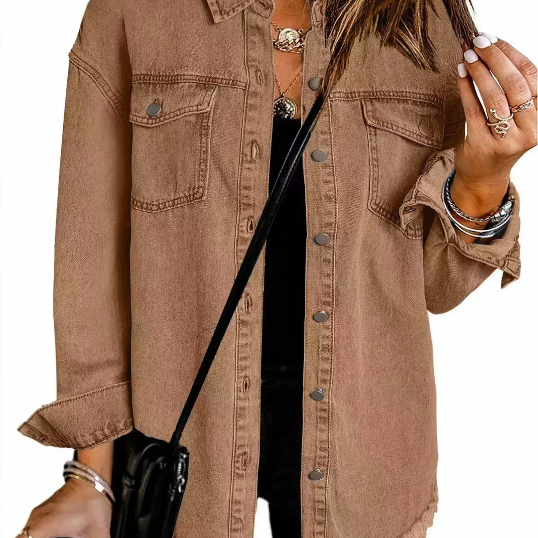 Stefania™ | Casaco jeans atemporal