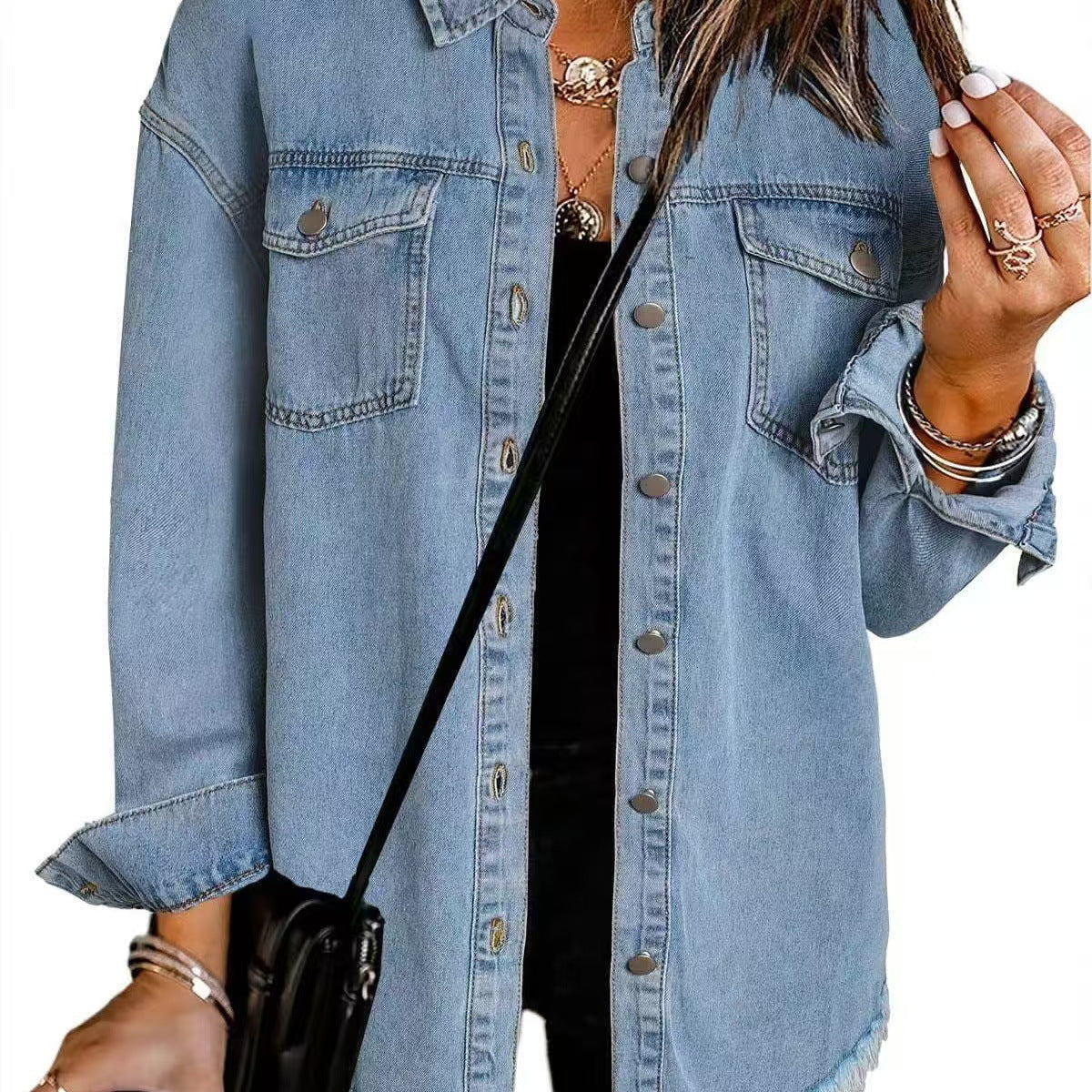 Stefania™ | Casaco jeans atemporal