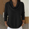 Camisola Gioia com gola drapeada, preto
