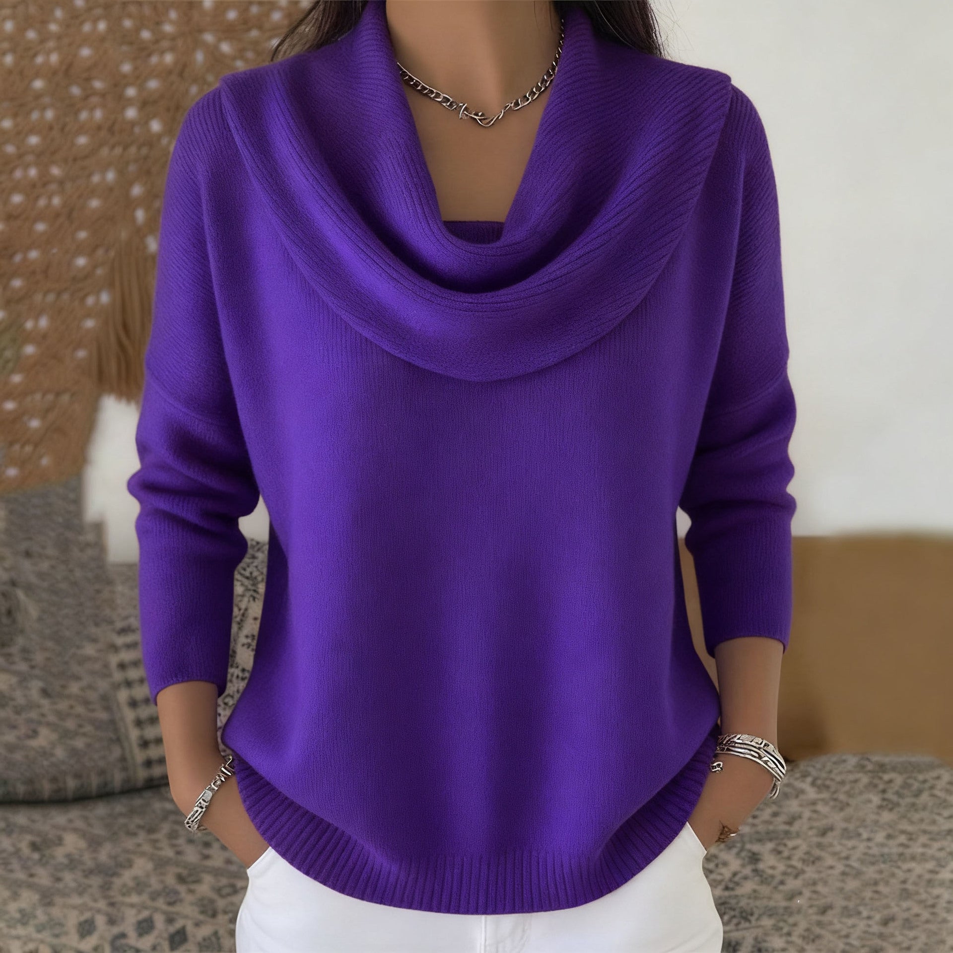 Julia | Camisola com Gola Drapeada