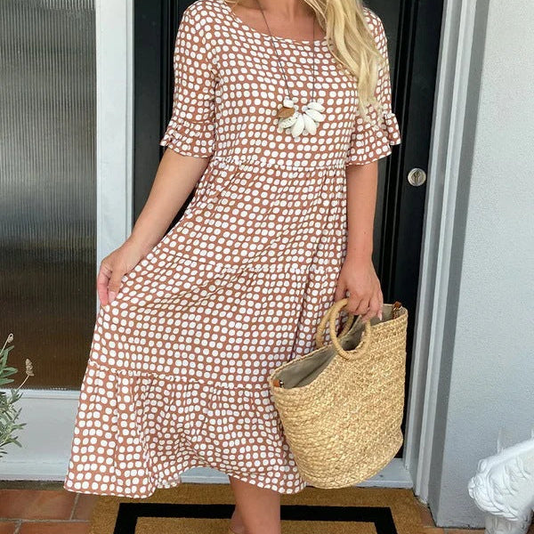 Blythea | Vestido de Muher midi casual com babados