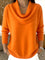 Camisola Gioia com gola drapeada, laranja