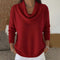 Camisola Gioia com gola drapeada, vermelho
