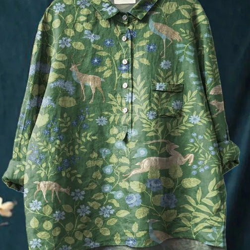 Elise™ — Blusa Floral Clássica